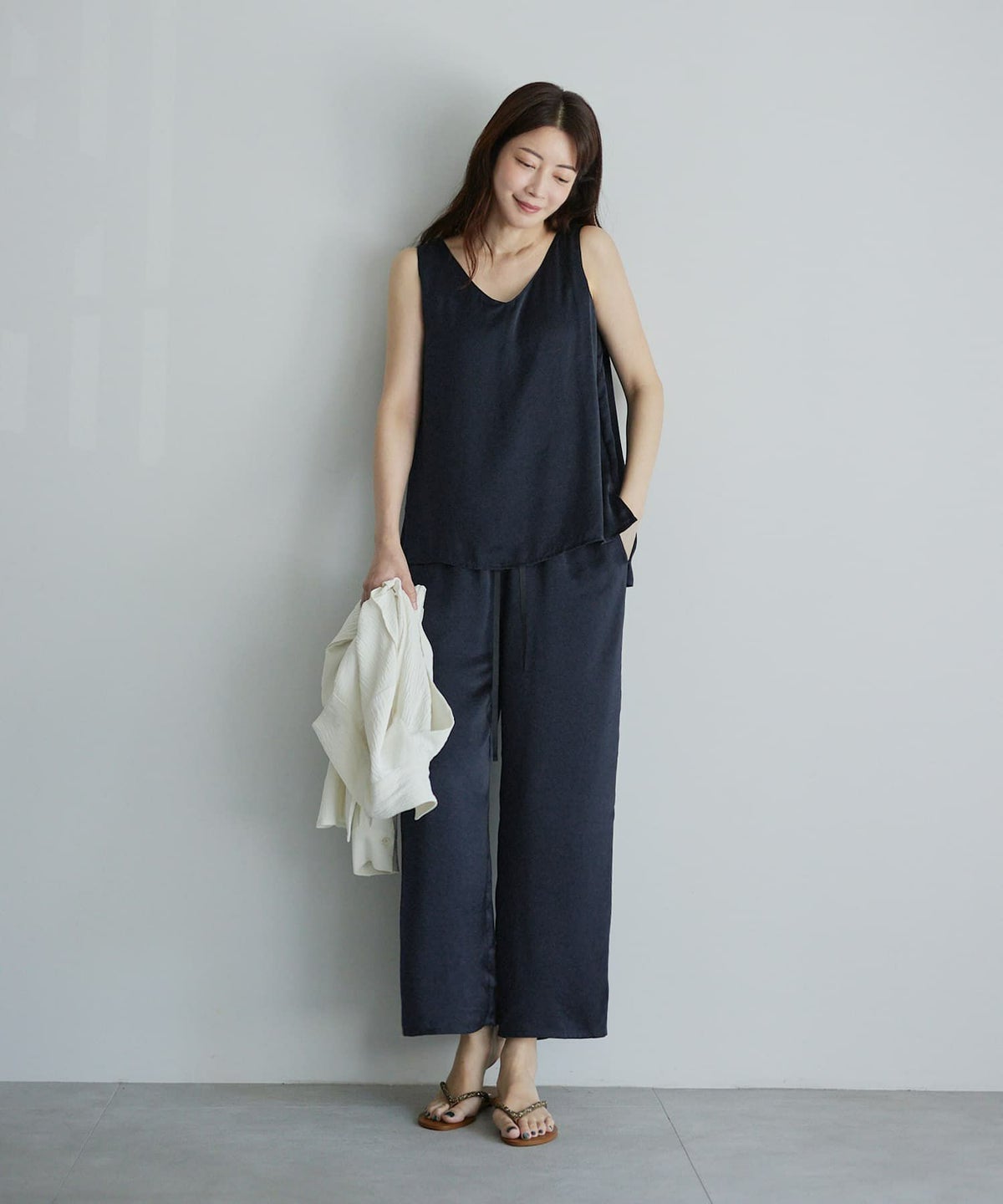 着用イメージ 168cm ネイビー 01サイズ