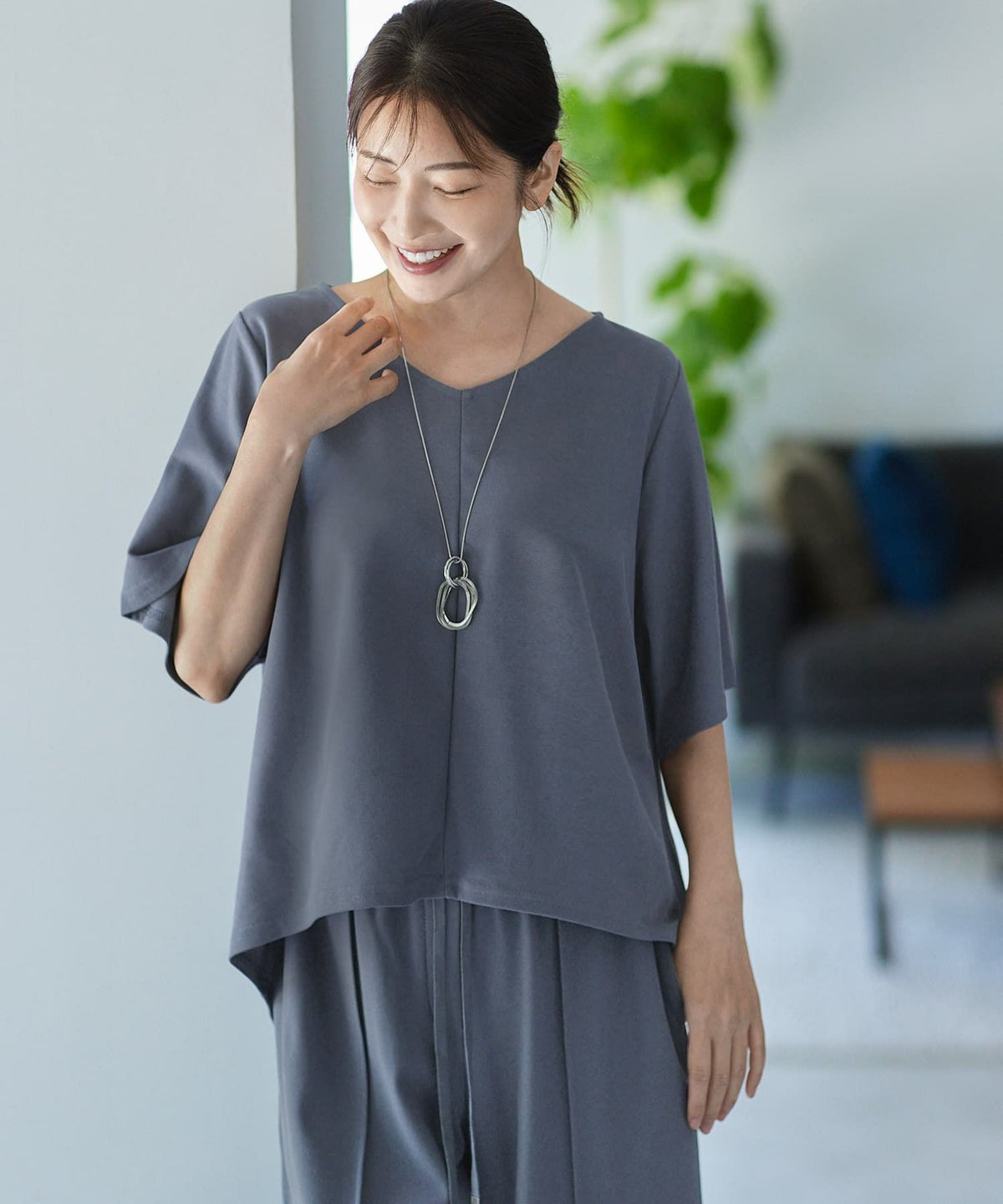 着用イメージ 168cm ブルーグレー 02サイズ