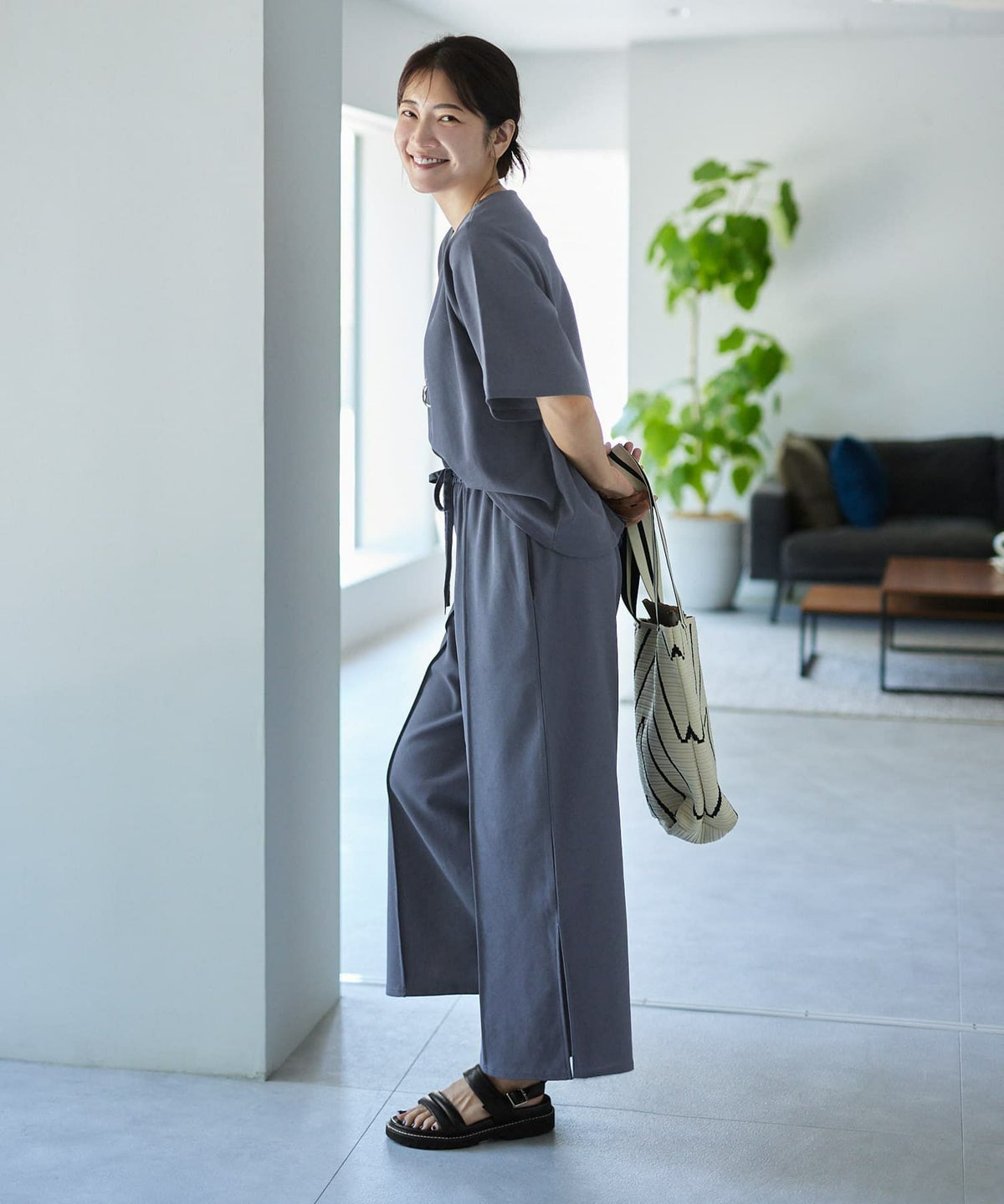 着用イメージ 168cm ブルーグレー 02サイズ