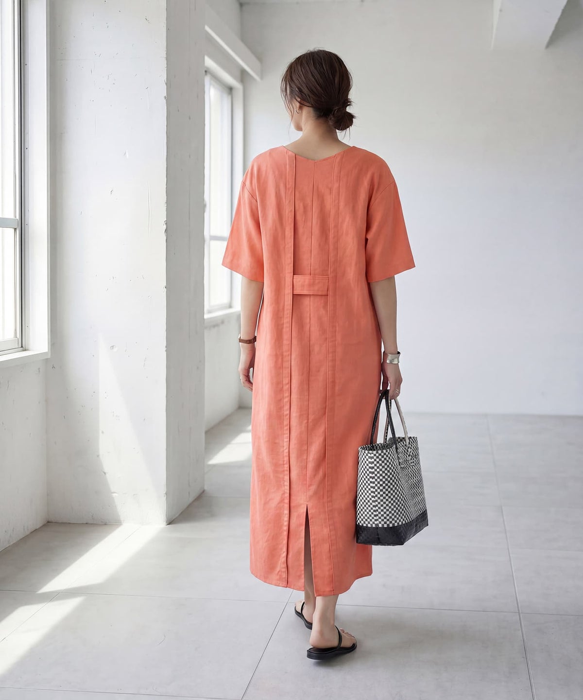 着用イメージ 163cm ピーチオレンジ 02サイズ