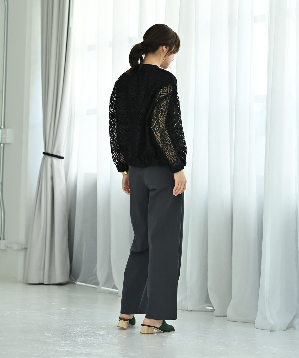 着用イメージ 172cm ブラック