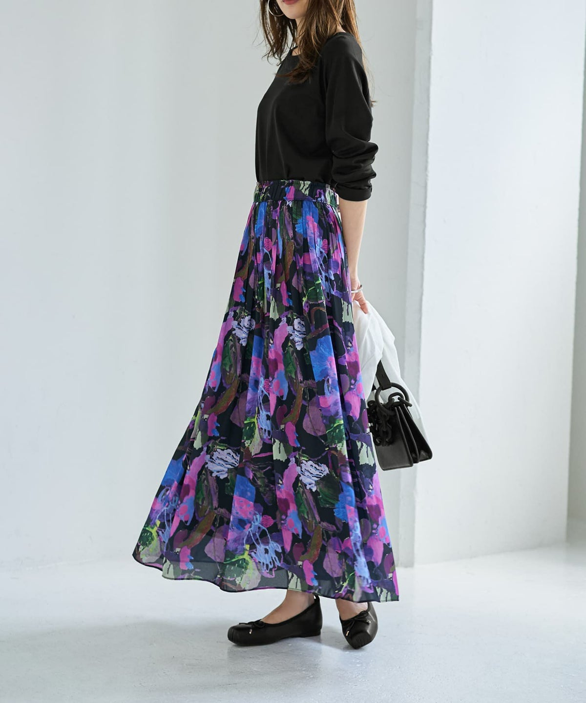 着用イメージ 167cm ブラックミックス 02サイズ