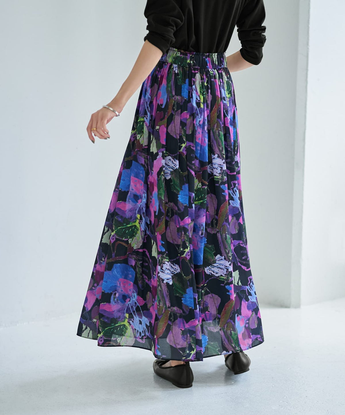 着用イメージ 167cm ブラックミックス 02サイズ