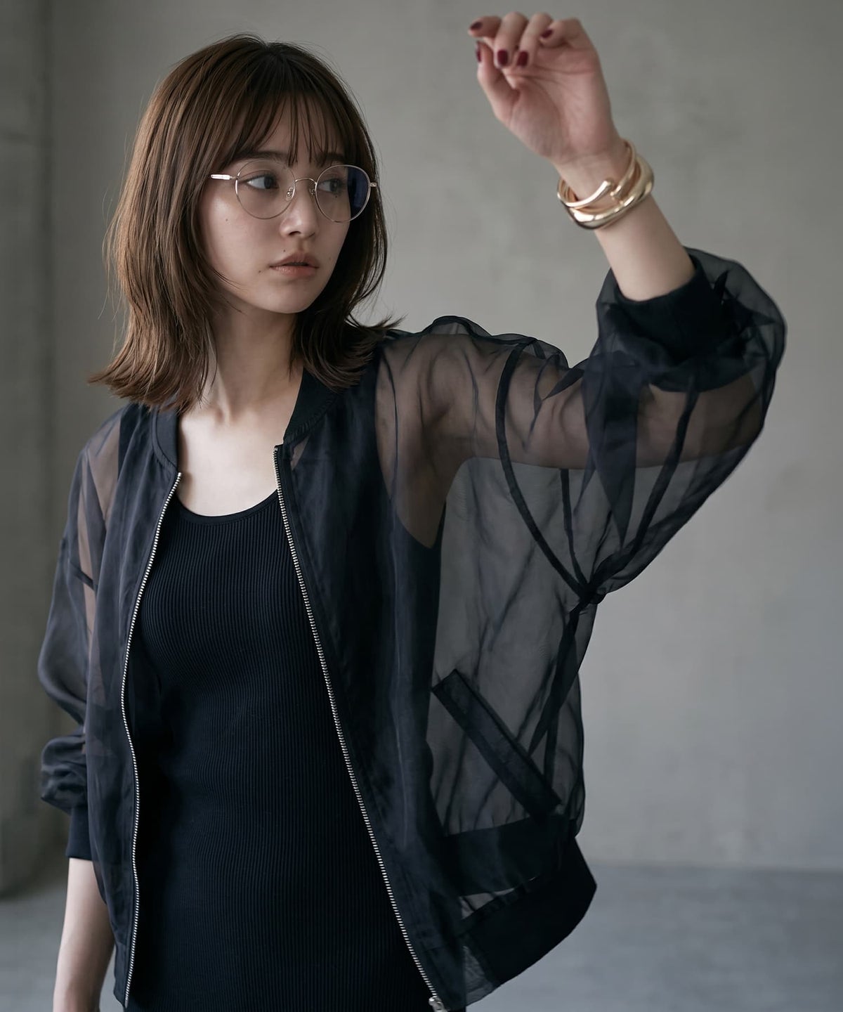 着用イメージ 170cm ブラック
