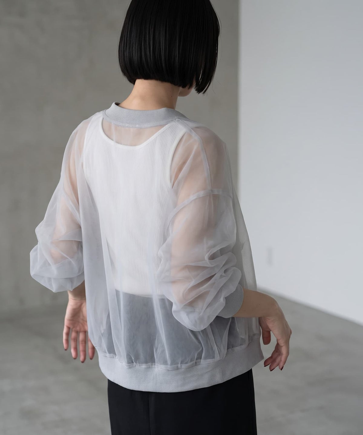 着用イメージ 170cm グレー