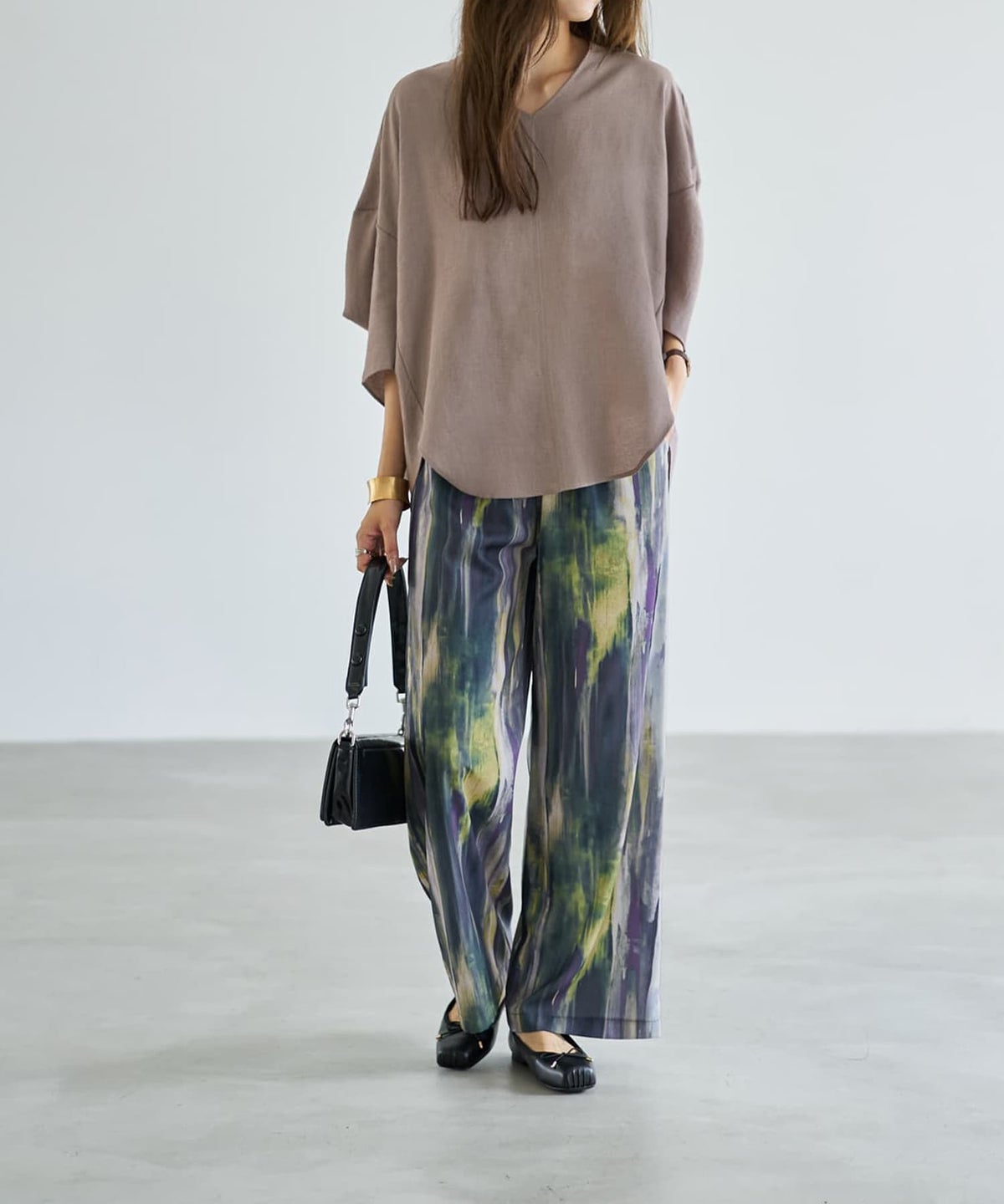 着用イメージ 166cm モカ