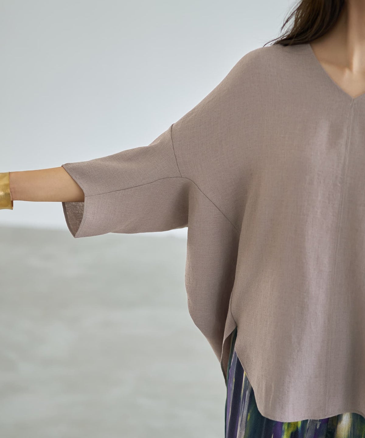 着用イメージ 166cm モカ