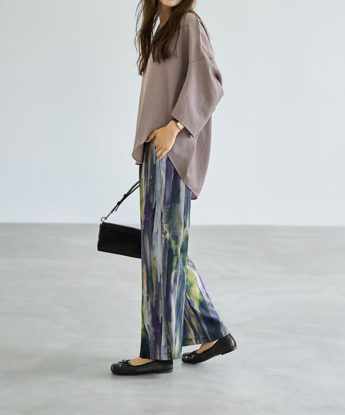 着用イメージ 166cm モカ