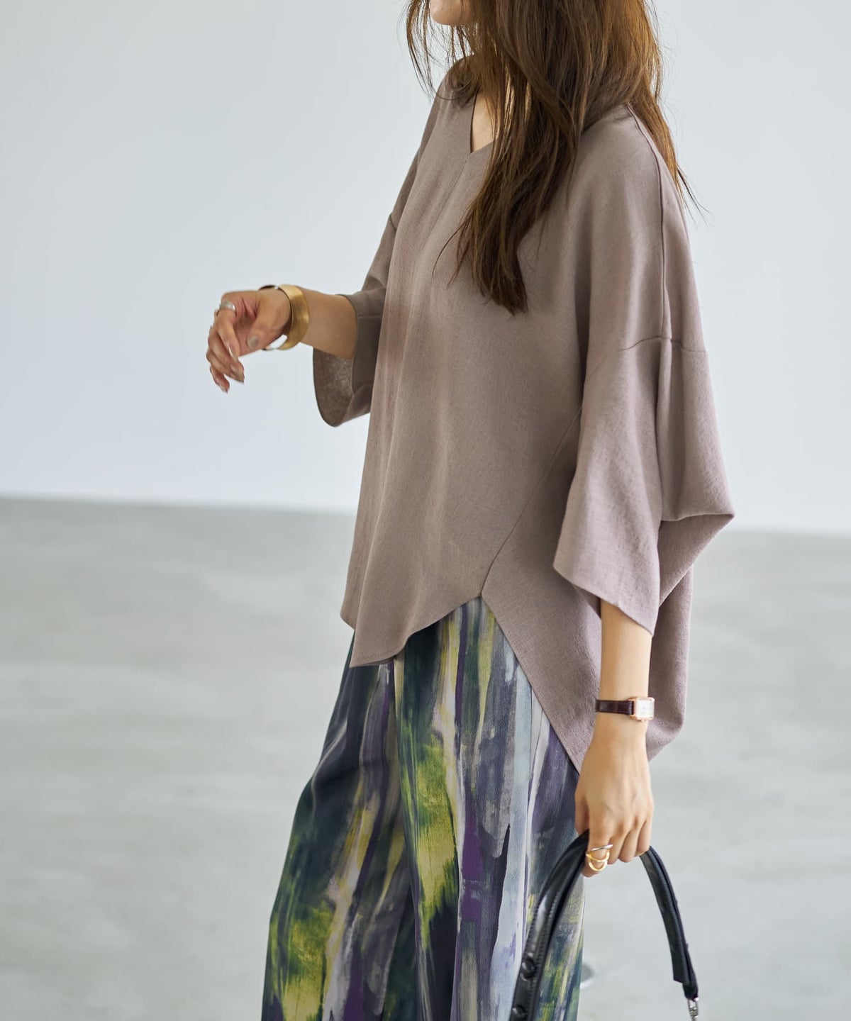 着用イメージ 166cm モカ