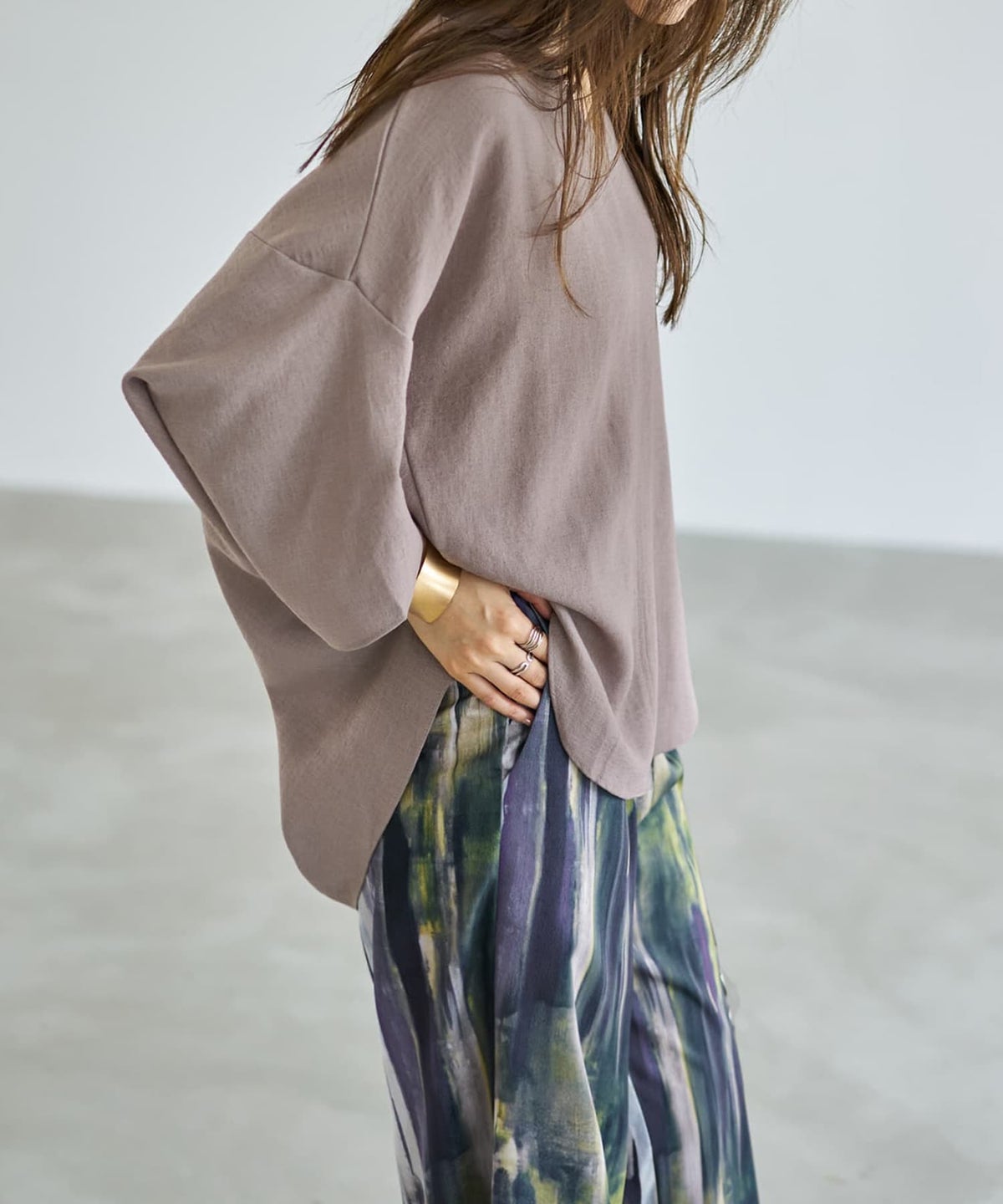 着用イメージ 166cm モカ