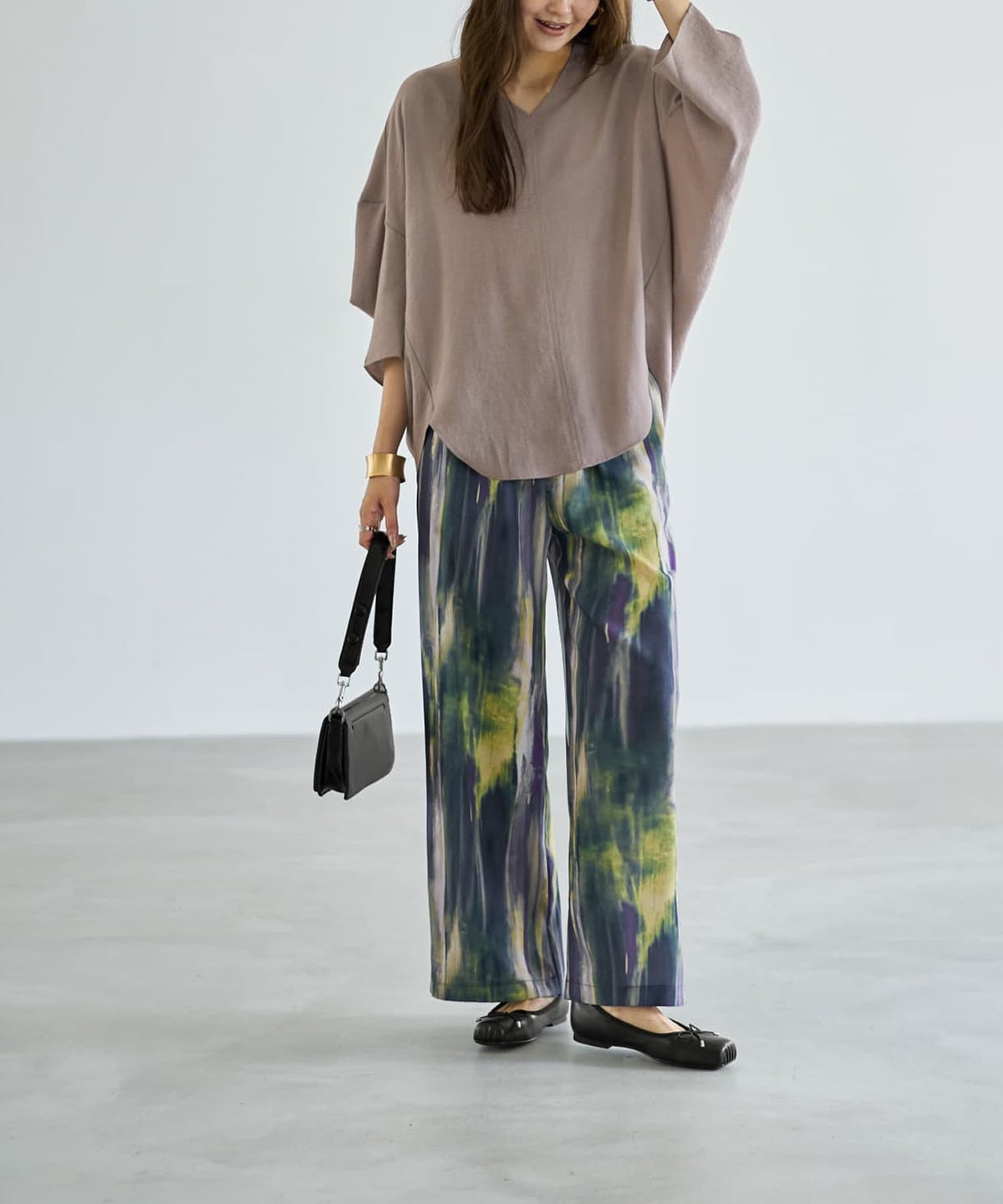 着用イメージ 166cm モカ