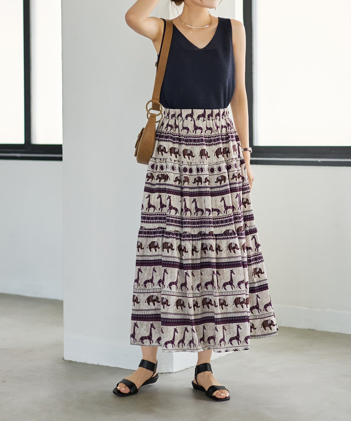 着用イメージ 166cm ネイビー