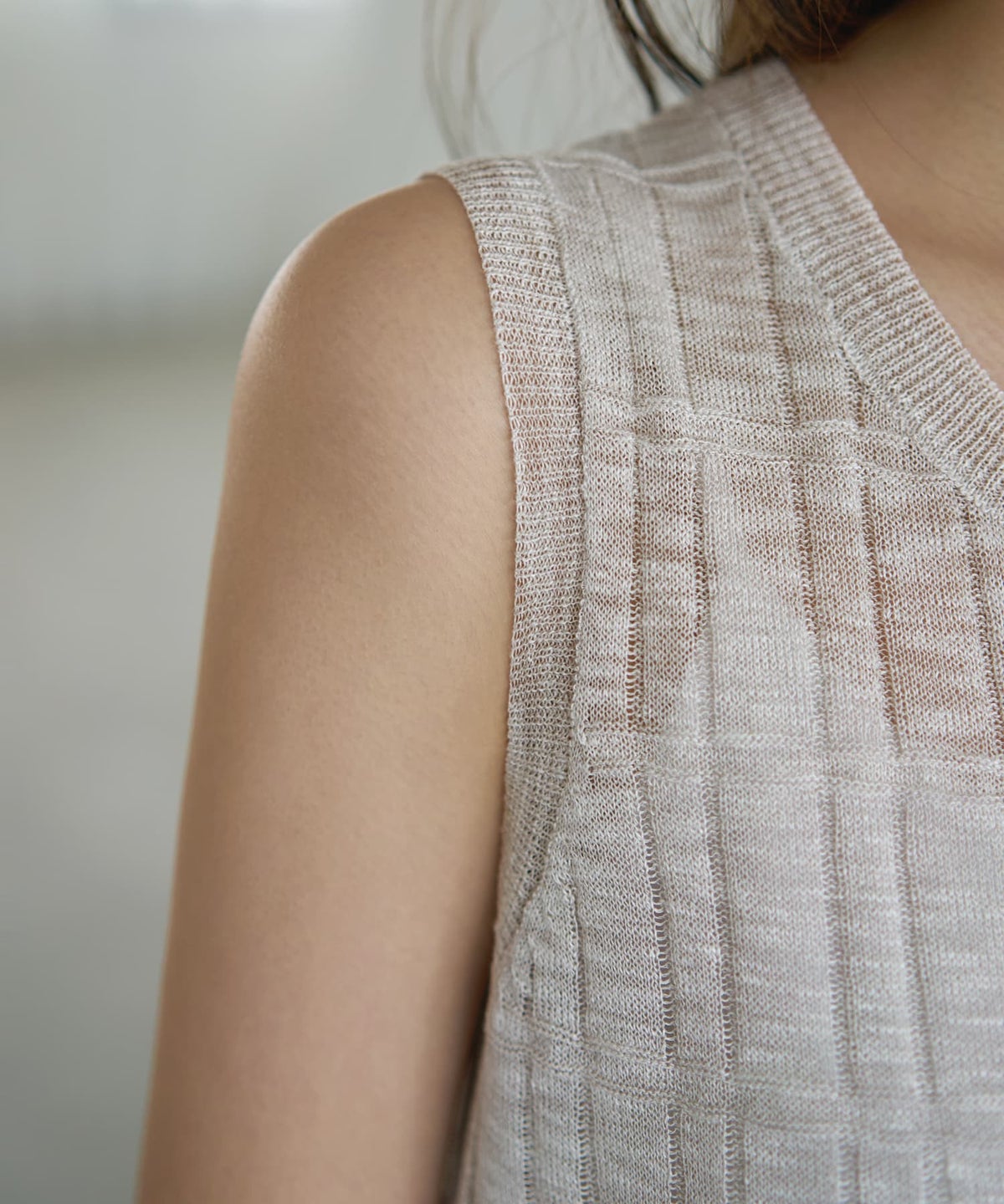 着用イメージ 163cm グレージュ