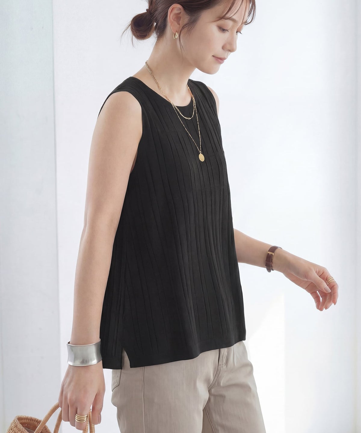 着用イメージ 163cm ブラック