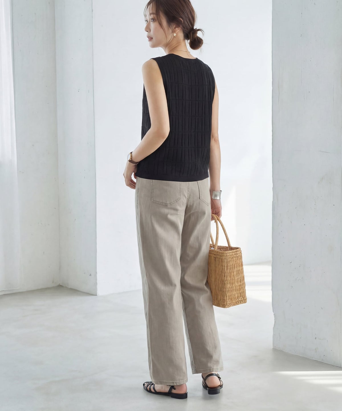 着用イメージ 163cm ブラック