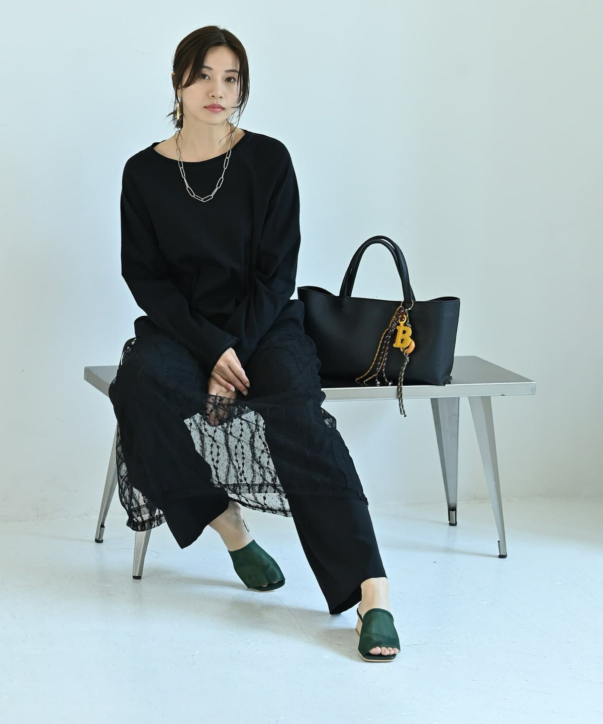 着用イメージ 172cm ブラウン