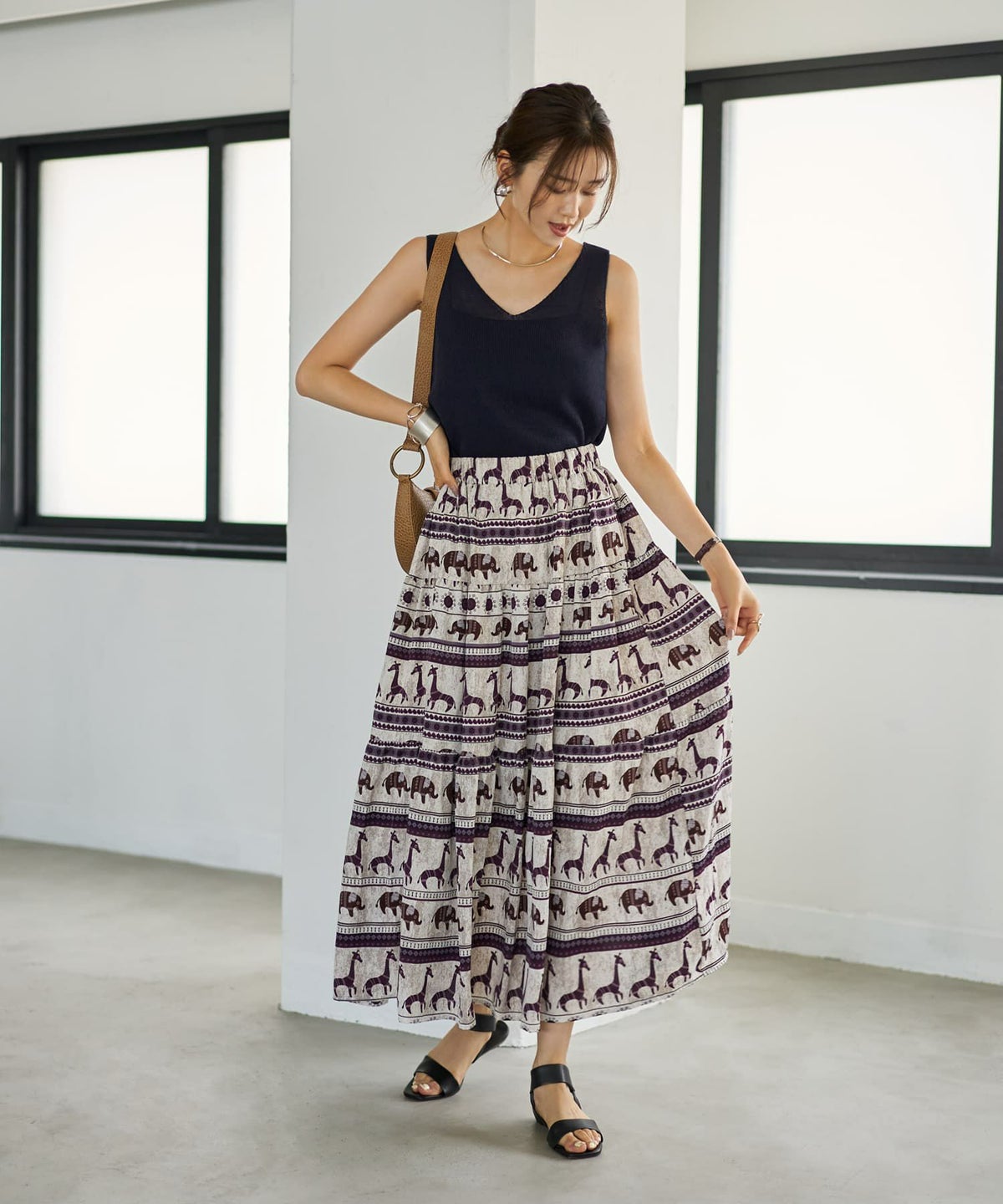 着用イメージ 166cm ホワイトミックス