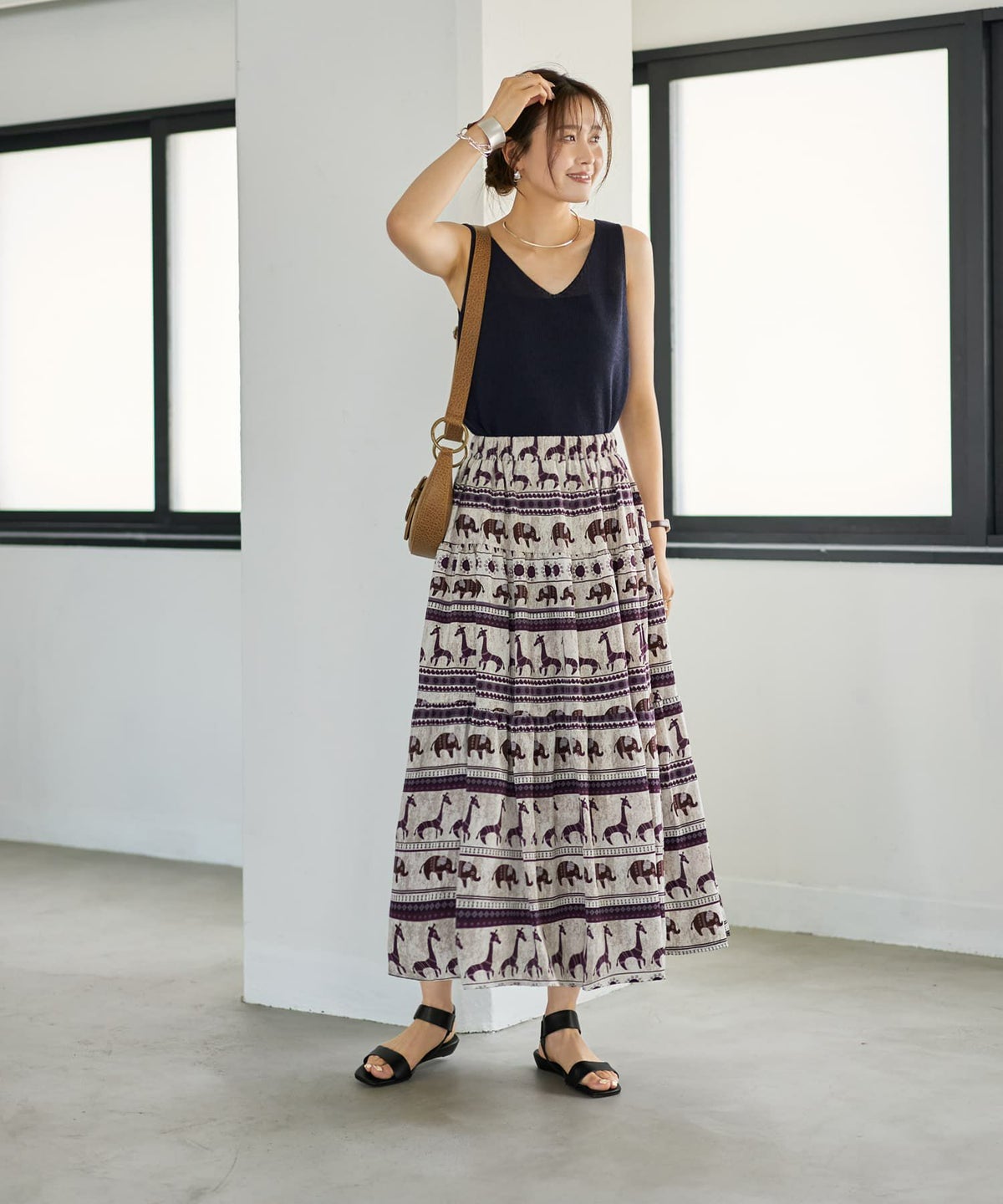 着用イメージ 166cm ホワイトミックス