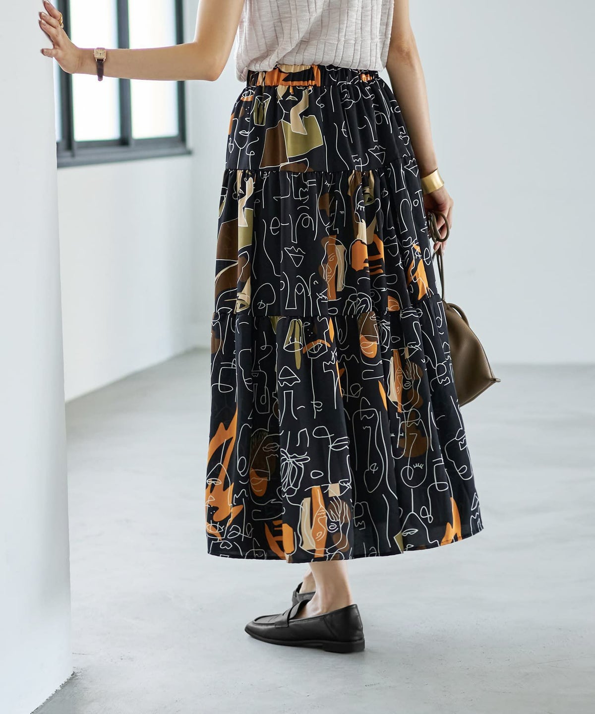 着用イメージ 166cm ブラックミックス