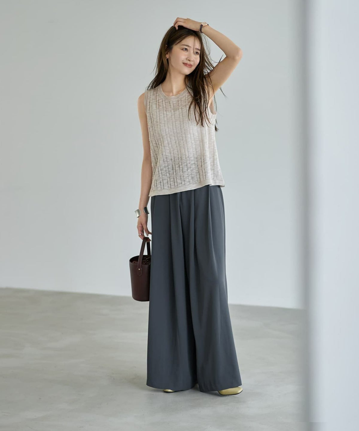 着用イメージ 166cm チャコール Sサイズ