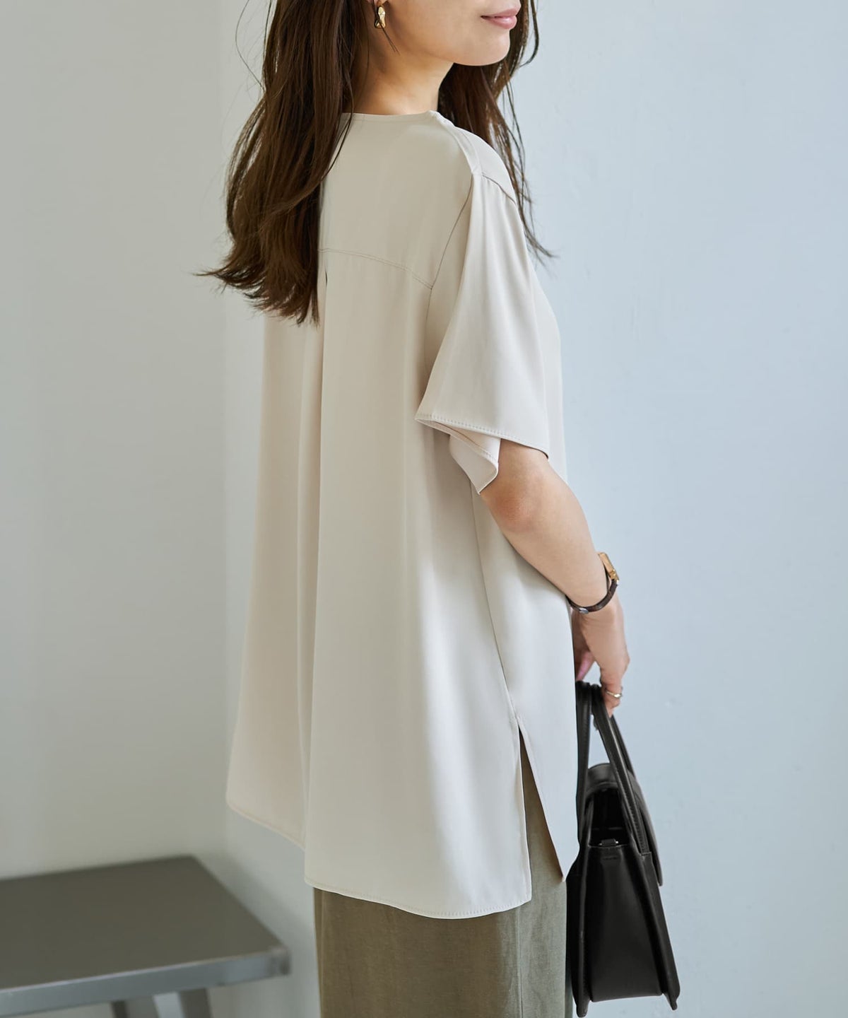 着用イメージ 167cm ライトベージュ