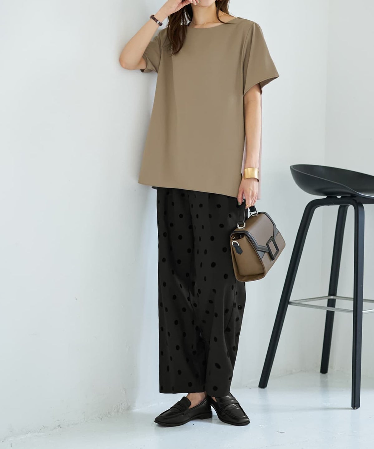 着用イメージ 167cm カフェラテ