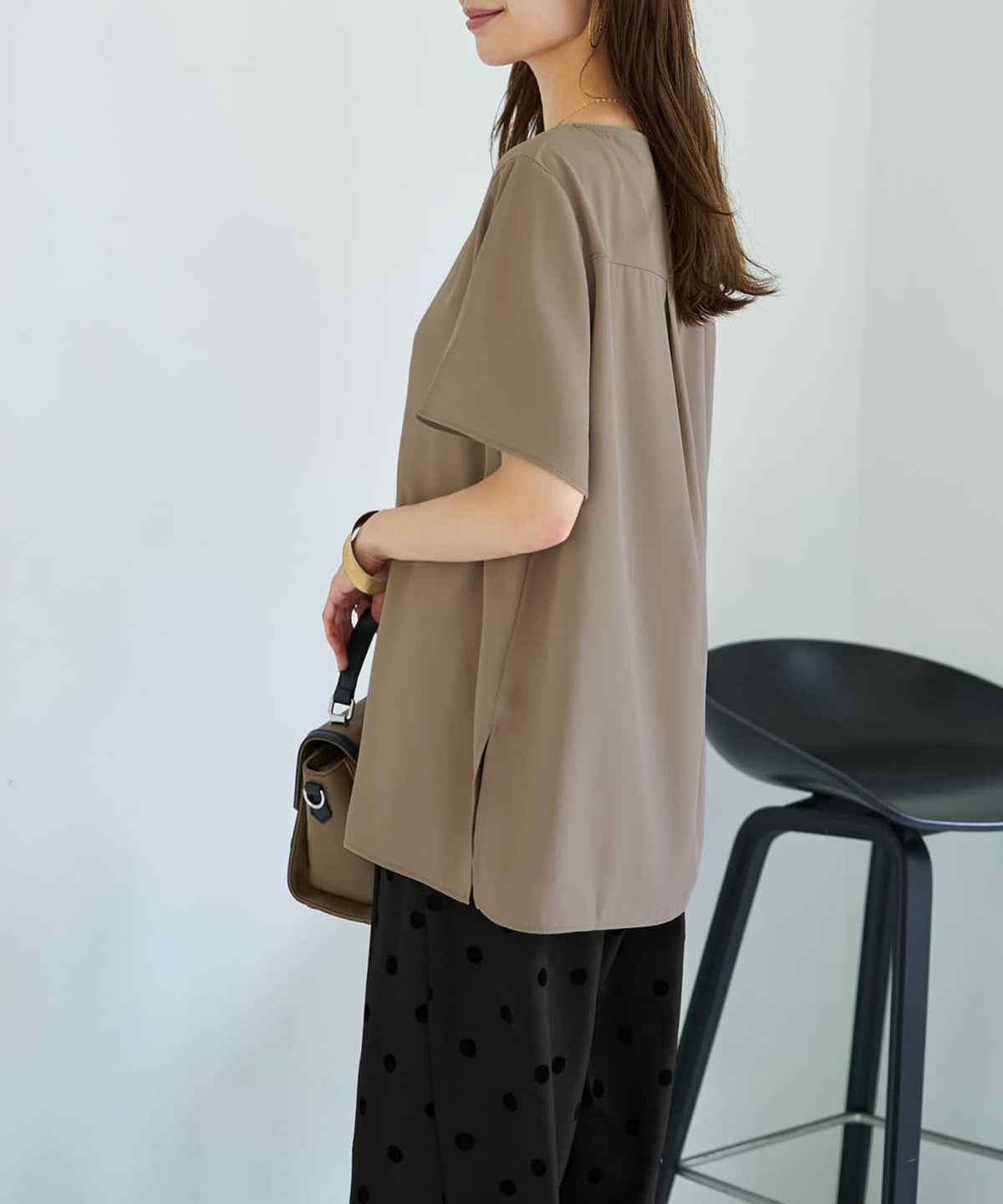 着用イメージ 167cm カフェラテ