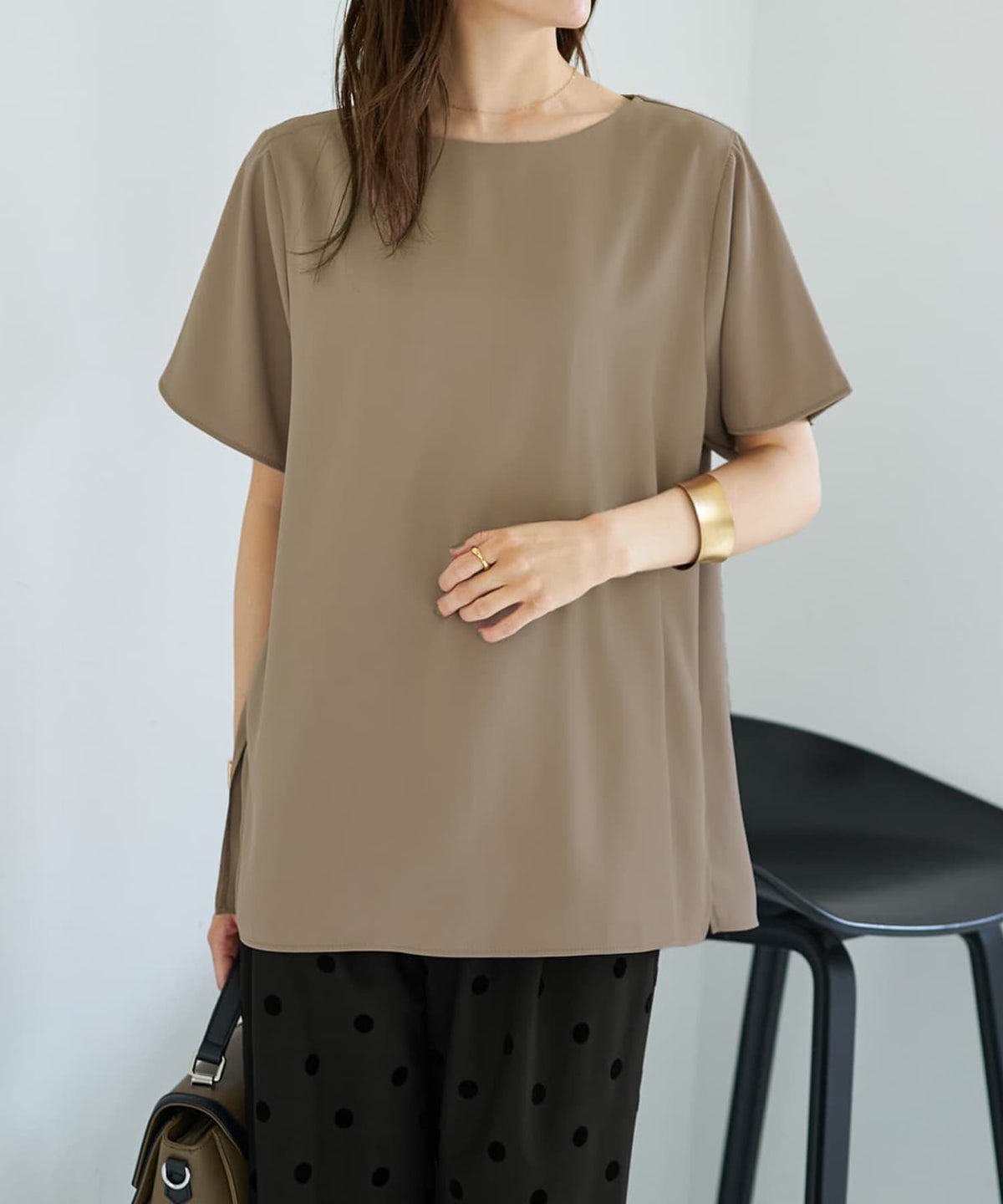 着用イメージ 167cm カフェラテ