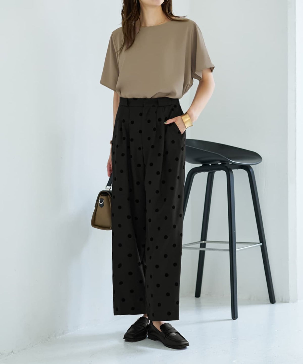 着用イメージ 167cm カフェラテ