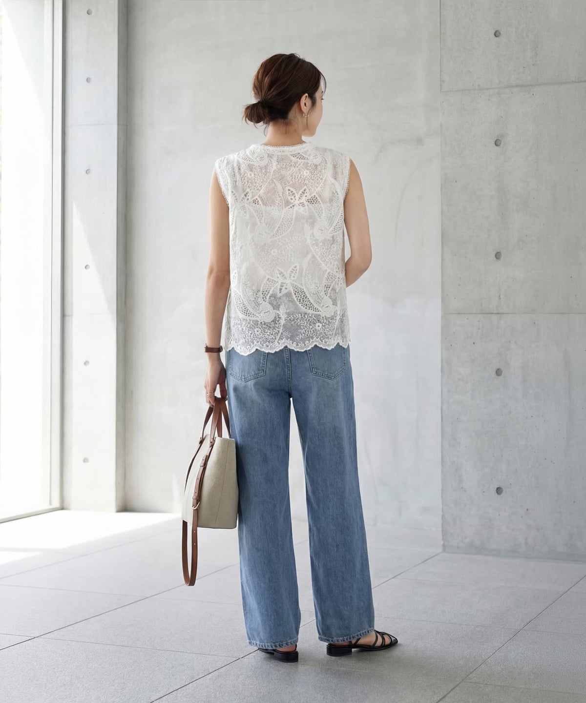 着用イメージ 163cm ホワイト