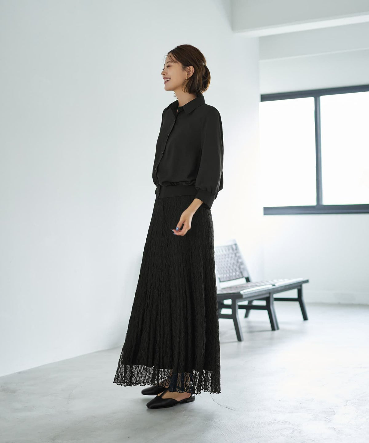 着用イメージ 167cm ブラック