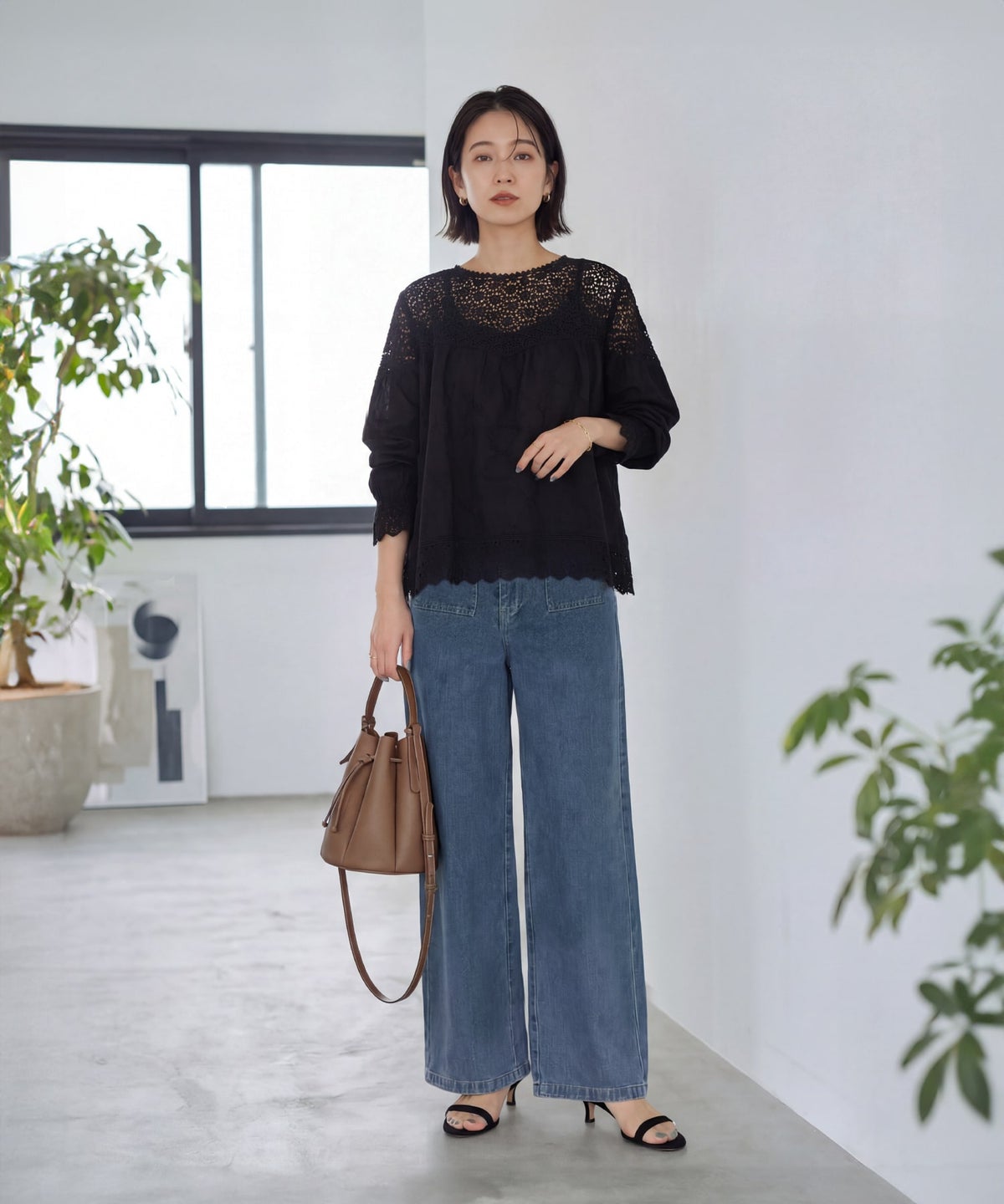 着用イメージ 167cm ブラック