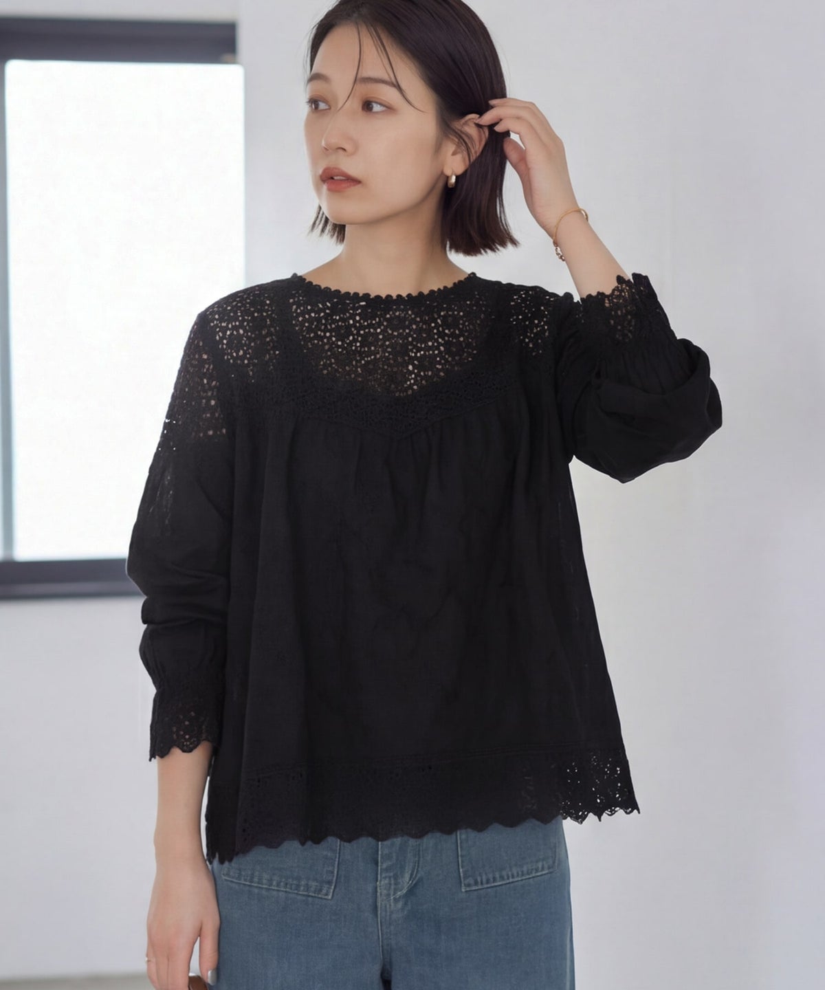 着用イメージ 167cm ブラック