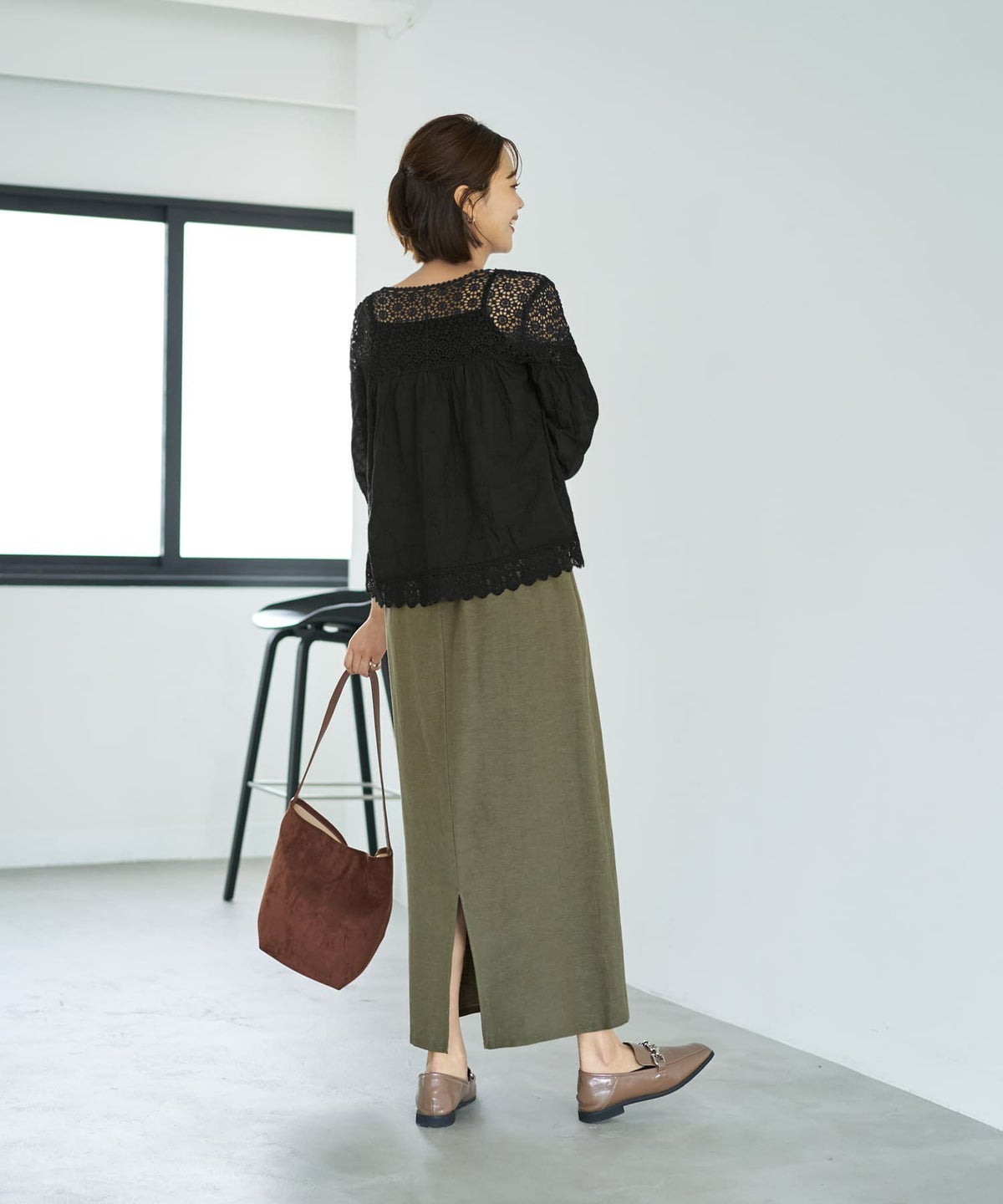 着用イメージ 167cm ブラック