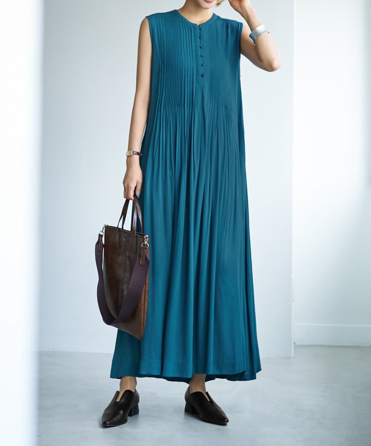 着用イメージ 167cm シアンブルー 02サイズ