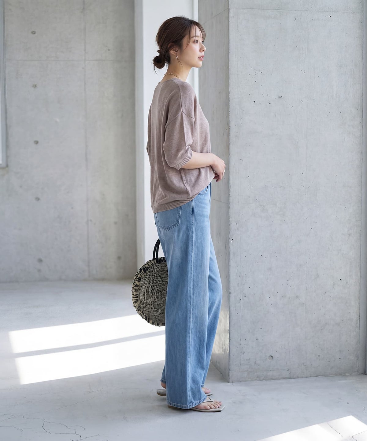 着用イメージ 163cm モカ