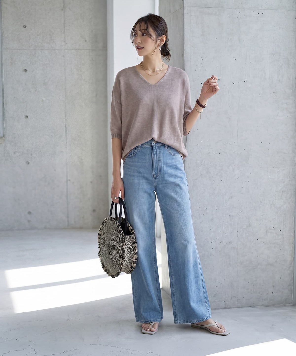 着用イメージ 163cm モカ