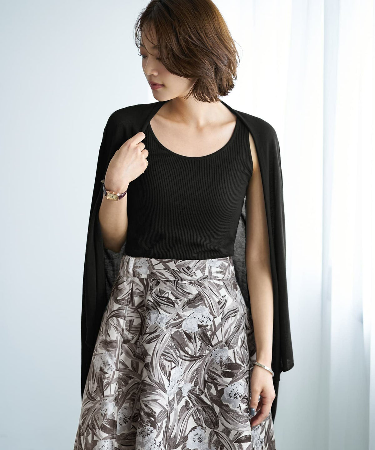 着用イメージ 167cm ブラック