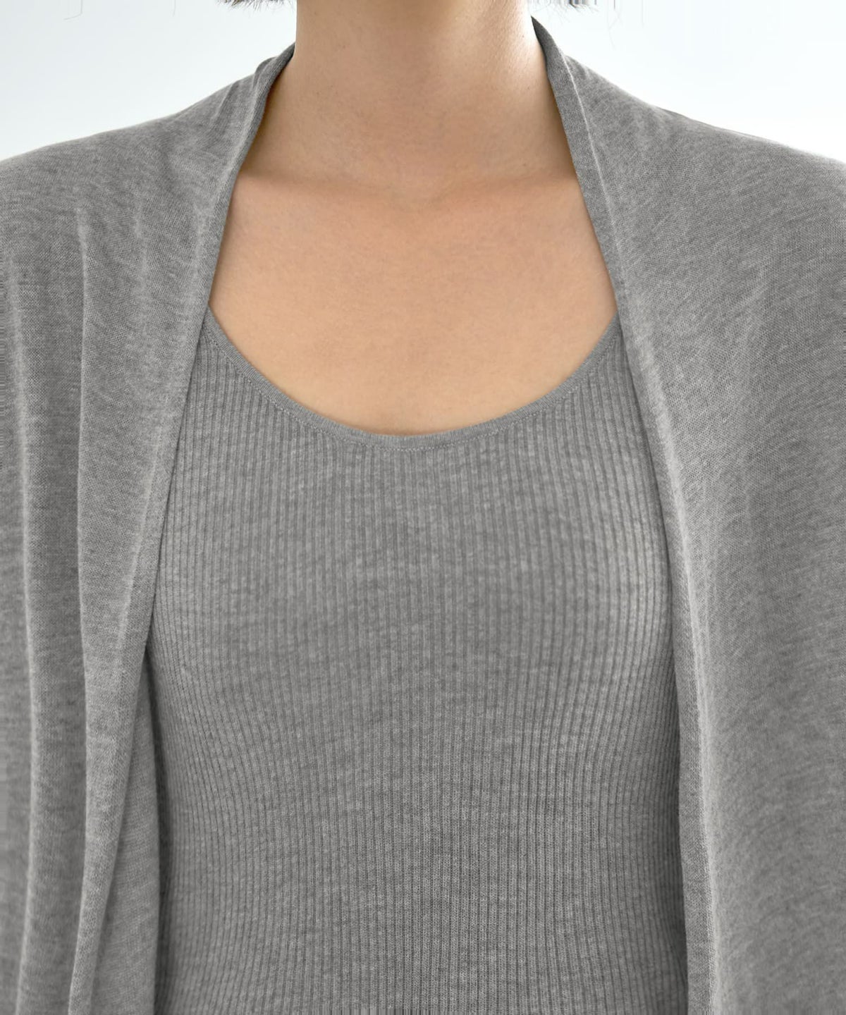 着用イメージ 167cm ライトグレー