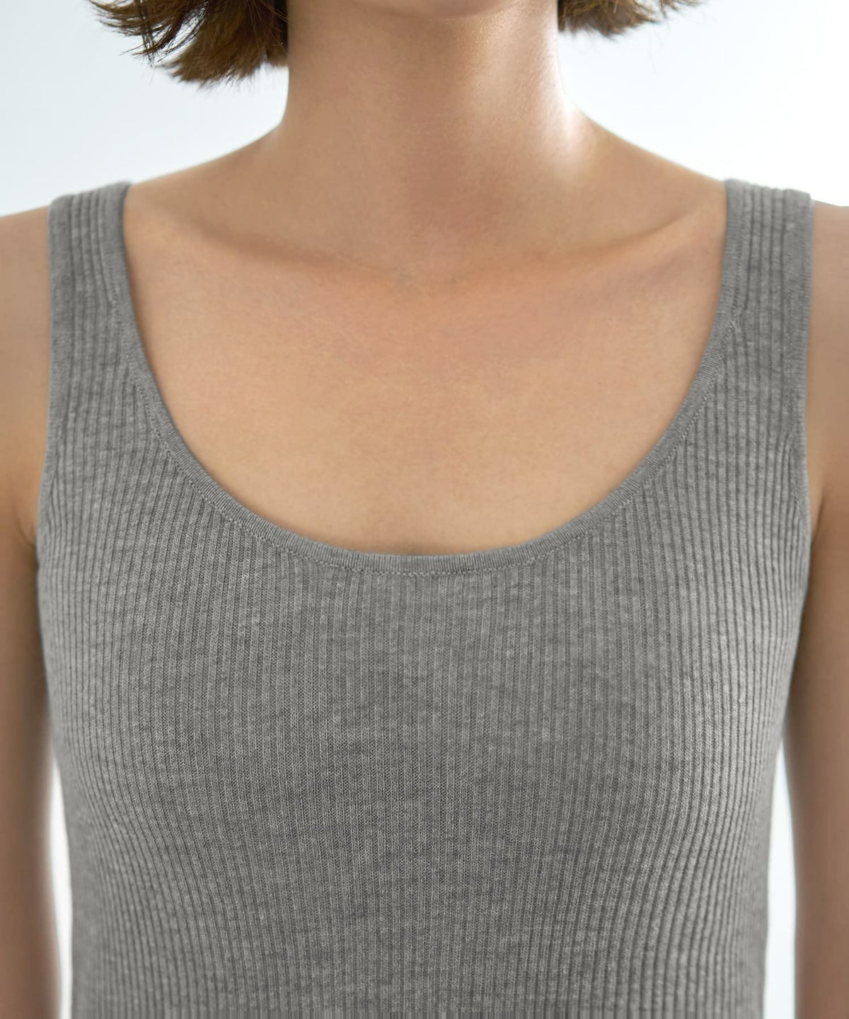 着用イメージ 167cm ライトグレー