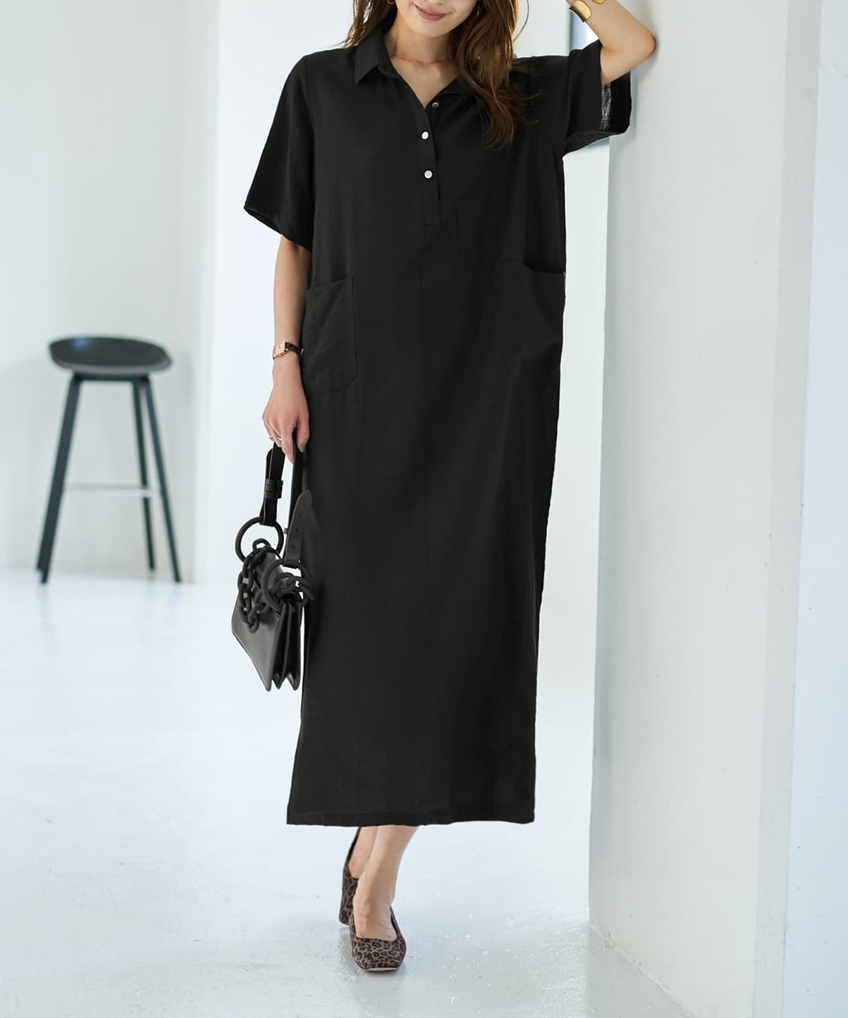 着用イメージ 167cm ブラック