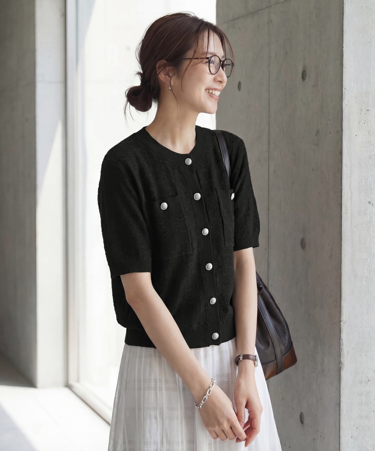 着用イメージ 163cm ブラック