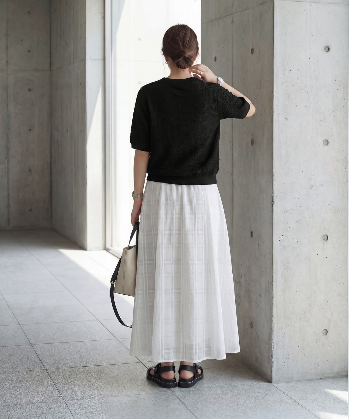 着用イメージ 163cm ブラック