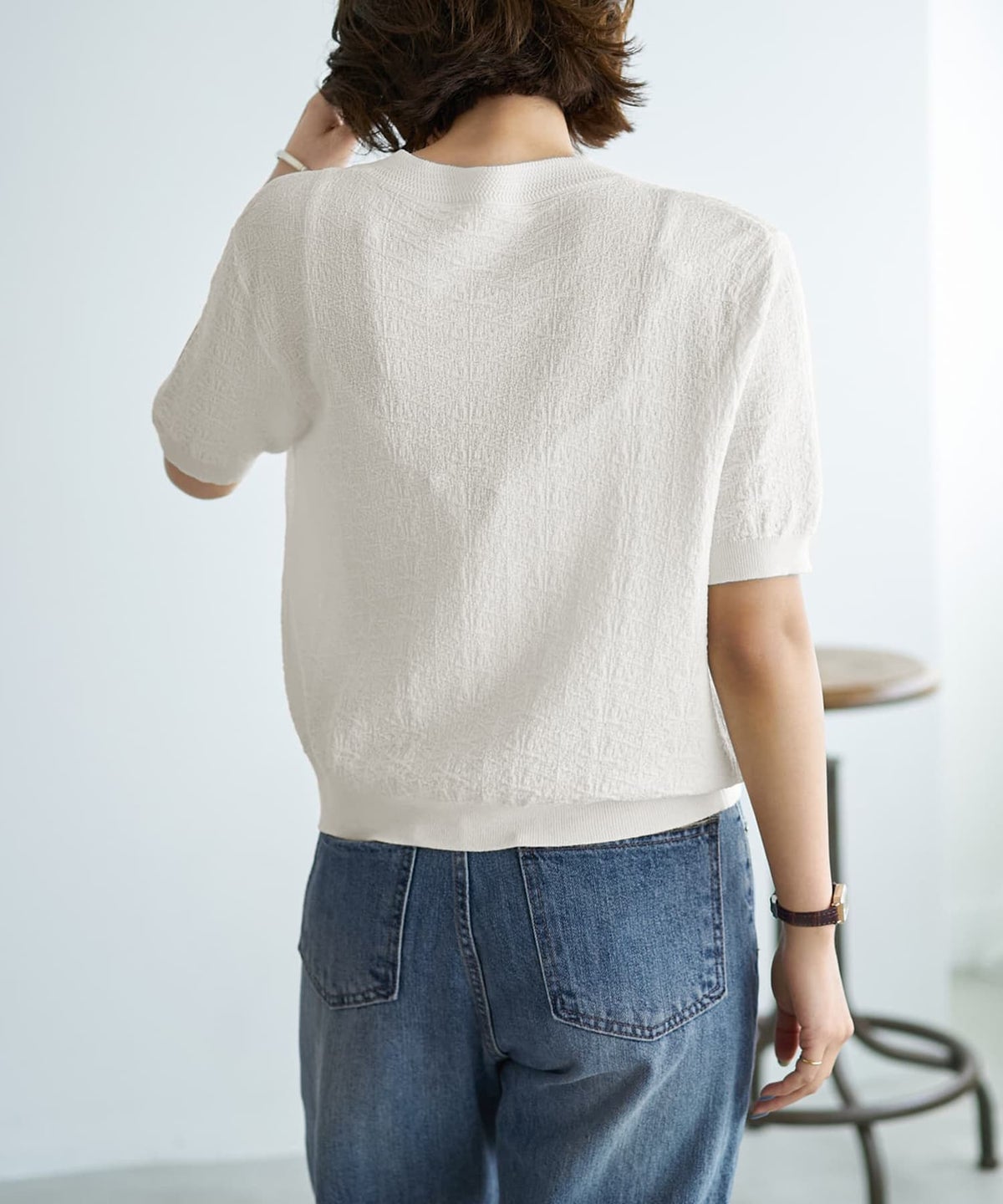 着用イメージ 167cm ホワイト