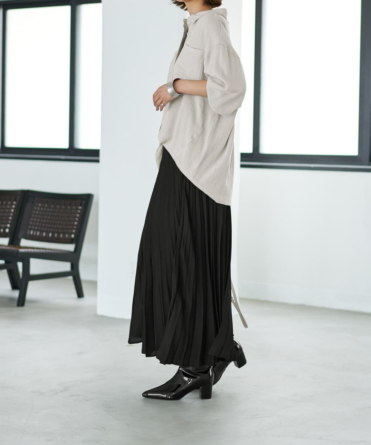 着用イメージ 167cm ブラック 02サイズ