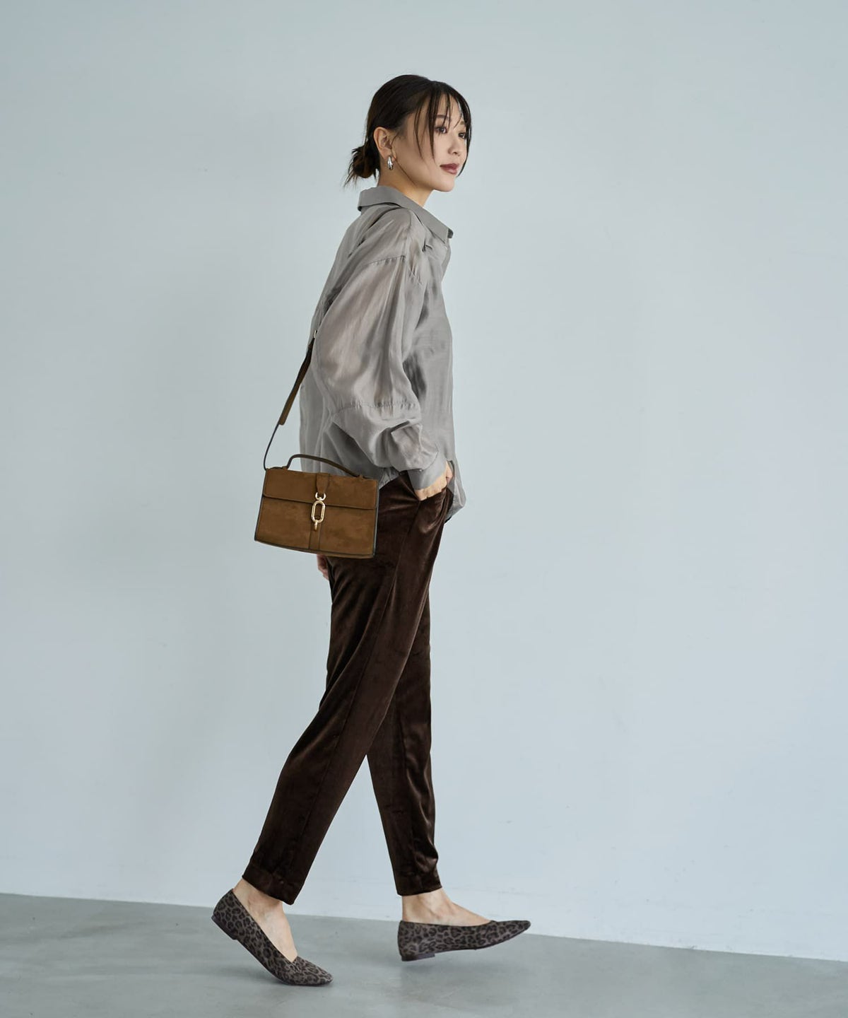 着用イメージ 166cm ストーン