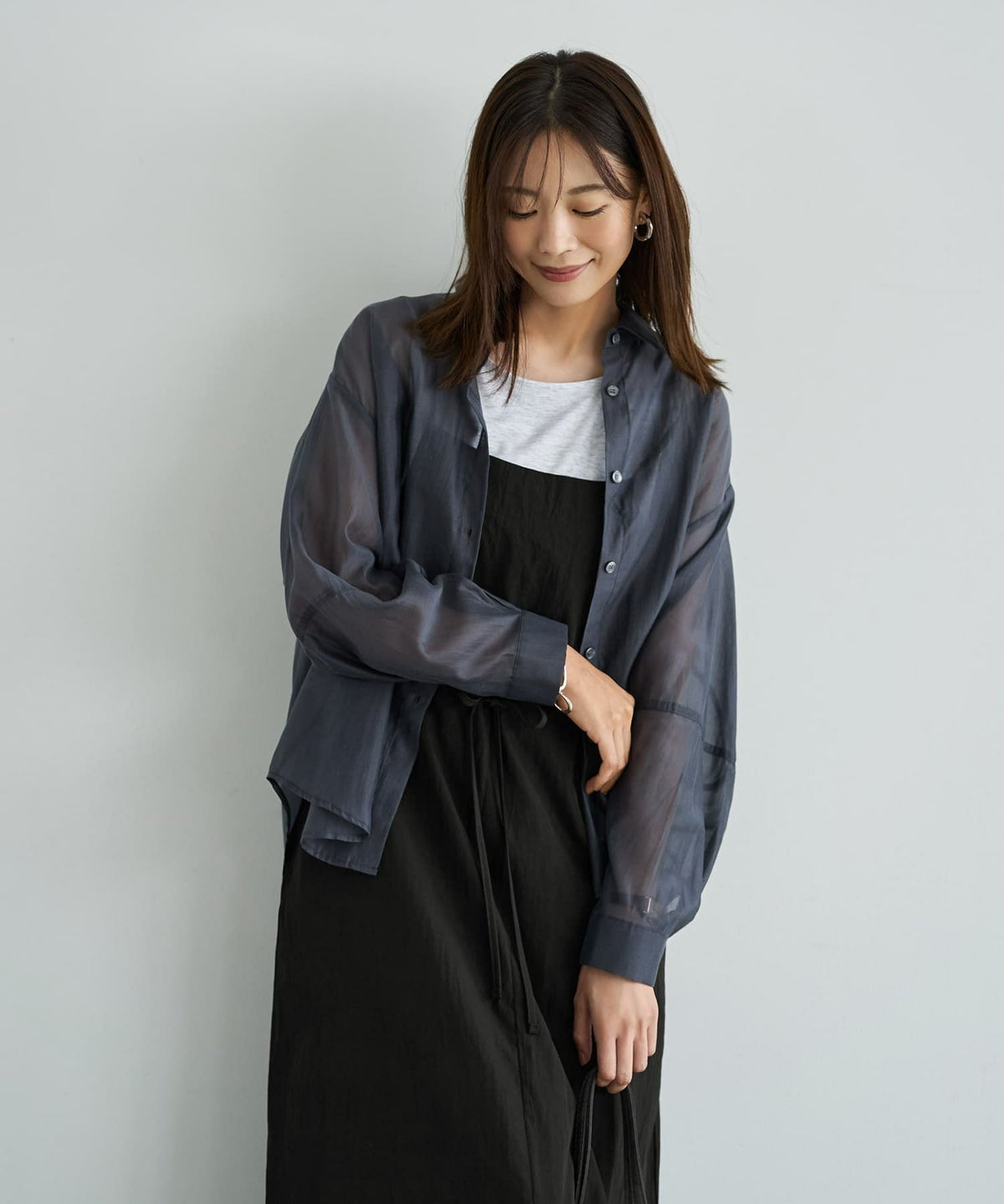 着用イメージ 166cm ミッドナイト