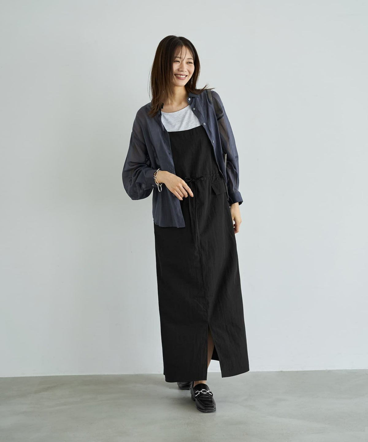 着用イメージ 166cm ミッドナイト