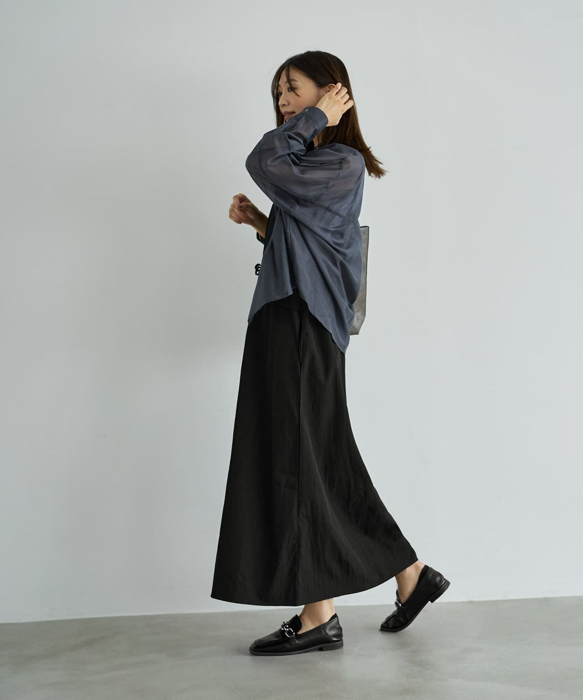 着用イメージ 166cm ミッドナイト