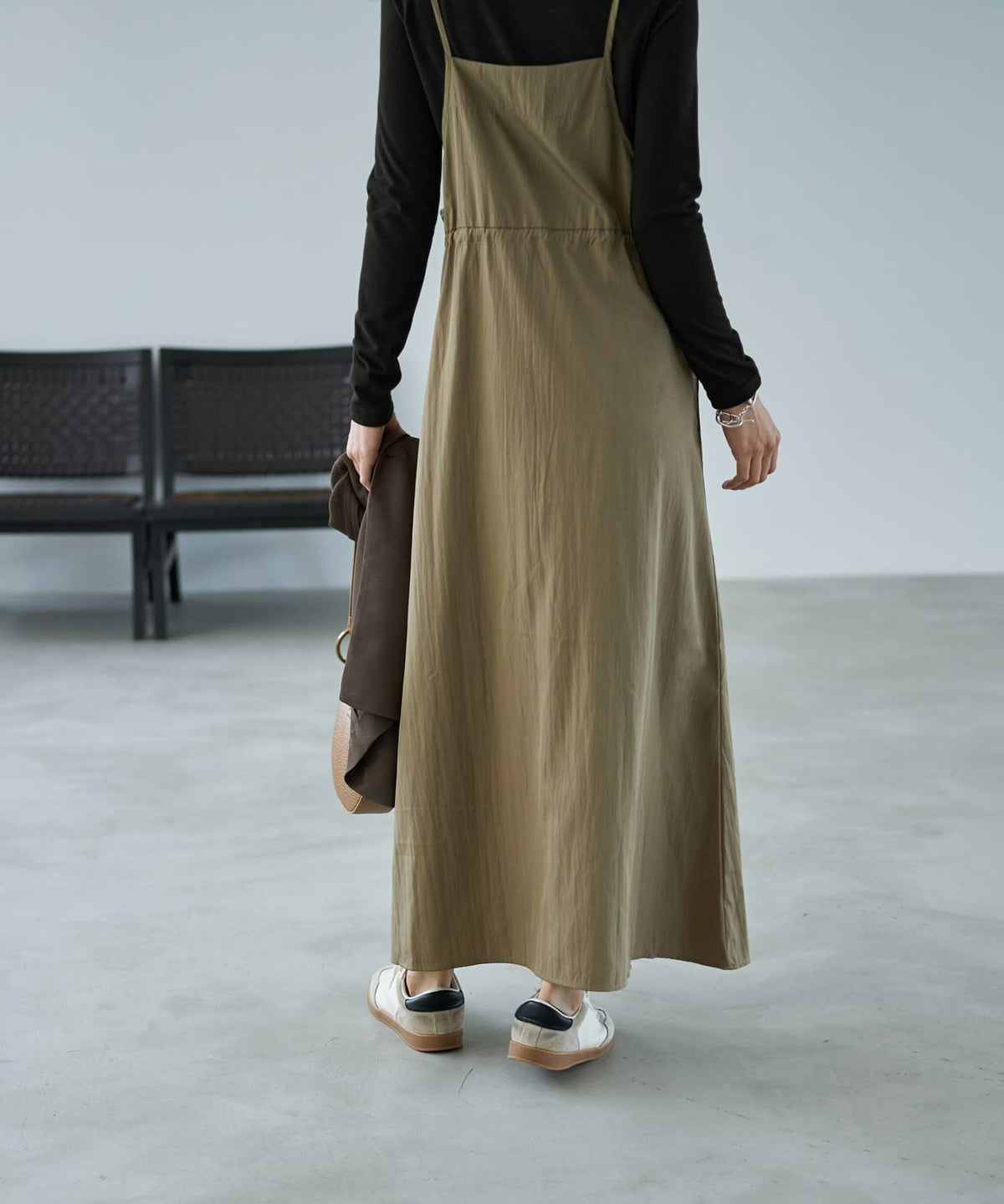 着用イメージ 166cm オリーブベージュ